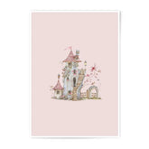 Watercolor Fairy Castle Photographic Prints, Fantasy Art Print, Kids Room Decor, Nursery Wall Art, Whimsical Castle Illustration - Tawshia